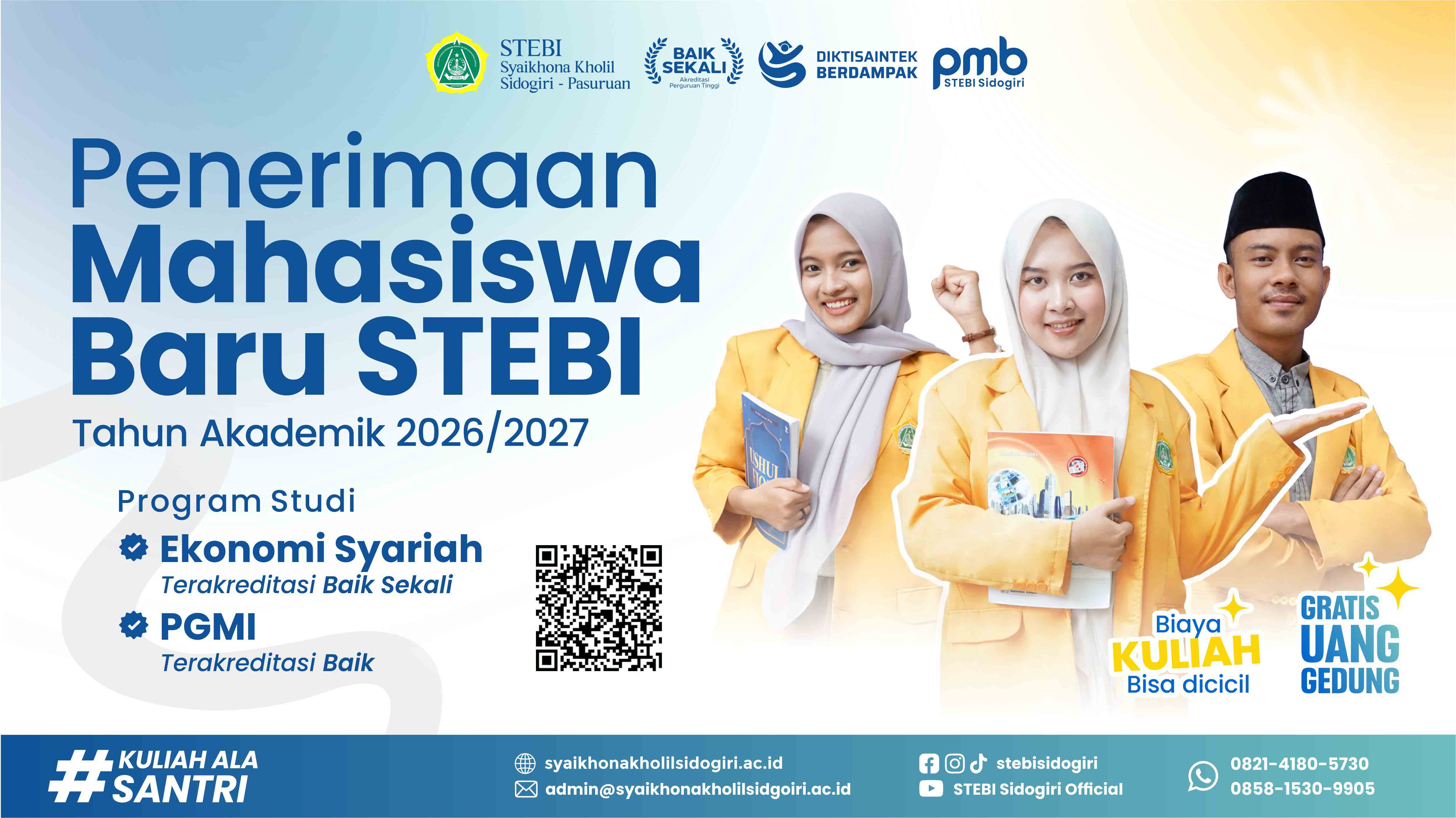 Banner Penerimaan Mahasiswa Baru STEBI Sidogiri 2026/2027