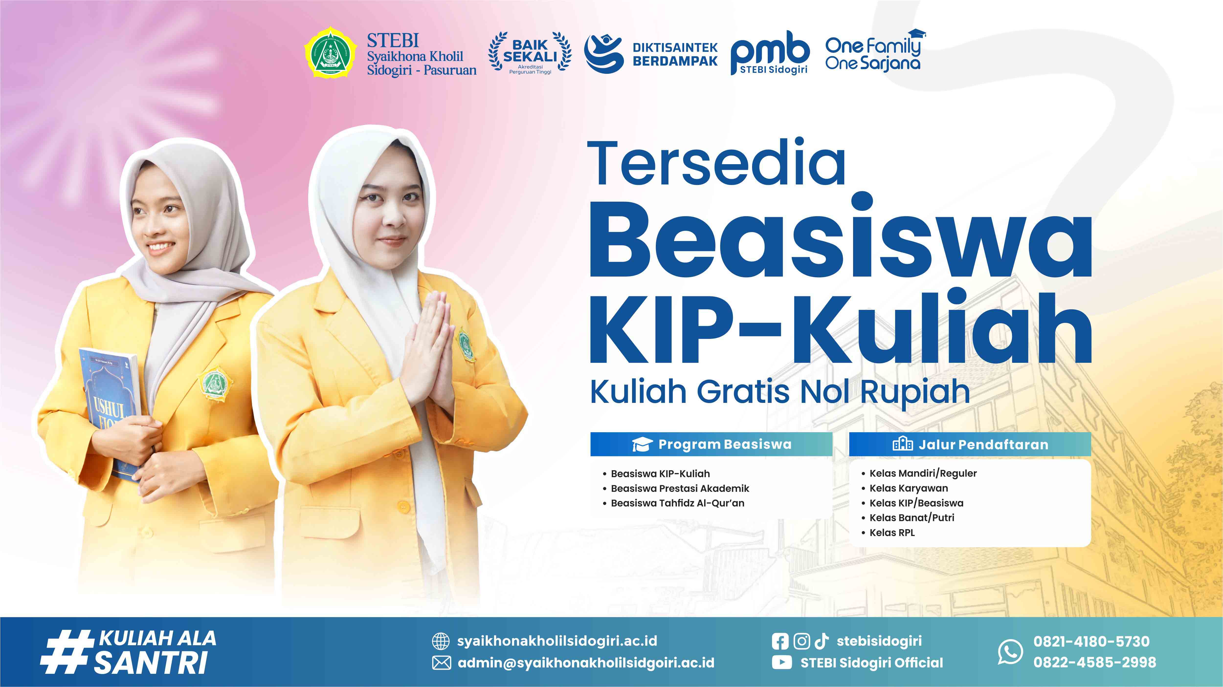 Banner Beasiswa KIP-Kuliah STEBI Sidogiri